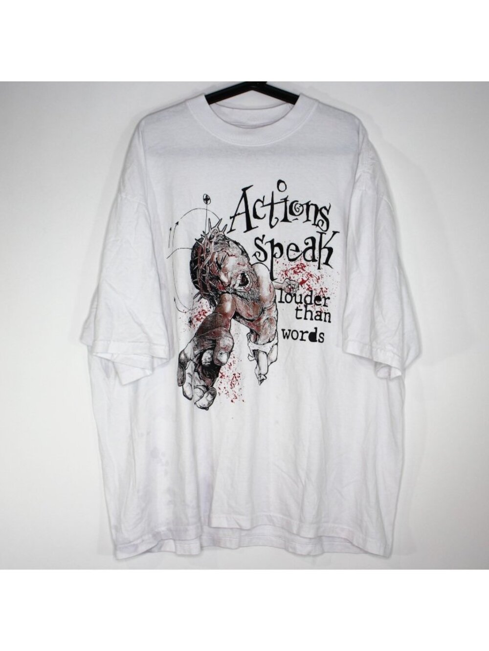 Righteous Mens XL Oversized Graphic Jesus Religious T-Shirt G1494